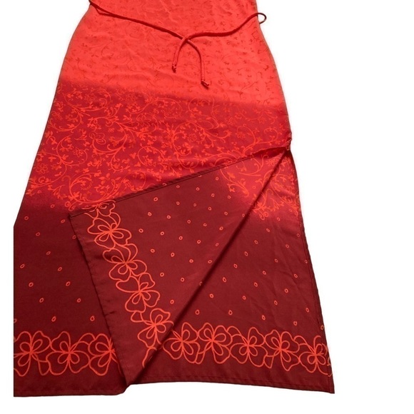 VINTAGE 90’s ombré paisley floral maxi dress with side slit - Picture 2 of 9